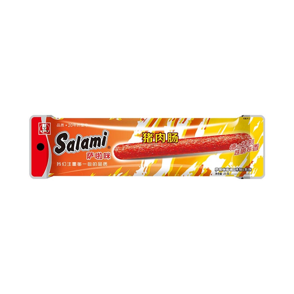 Salami salchica de cerdo sabor barbacoa 25g